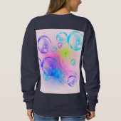 BUBBLES - Fractal Artカラフルの抽象芸術画像 – スウェットシャツ (裏面)