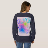 BUBBLES - Fractal Artカラフルの抽象芸術画像 – スウェットシャツ (裏面フル)
