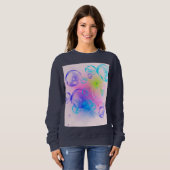 BUBBLES - Fractal Artカラフルの抽象芸術画像 – スウェットシャツ (正面フル)