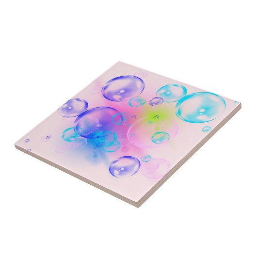 BUBBLES - Fractal Artカラフルの抽象芸術画像 –  タイル (側面)