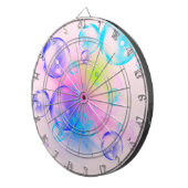 BUBBLES - Fractal Artカラフルの抽象芸術画像 –  ダーツボード (正面右)