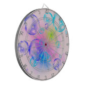 BUBBLES - Fractal Artカラフルの抽象芸術画像 –  ダーツボード (正面左)