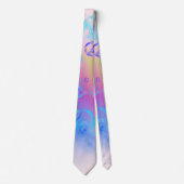 BUBBLES - Fractal Artカラフルの抽象芸術画像 –  ネクタイ (正面)