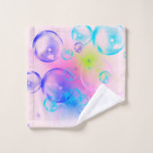 BUBBLES - Fractal Artカラフルの抽象芸術画像 –  バスタオルセット (ウォッシュタオル)