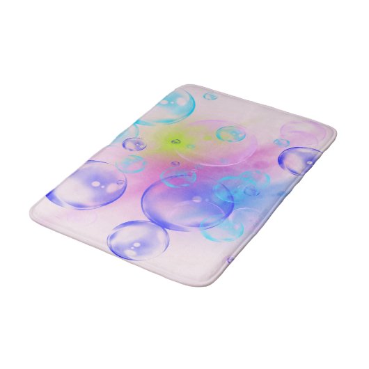 BUBBLES - Fractal Artカラフルの抽象芸術画像 – バスマット (アングル)
