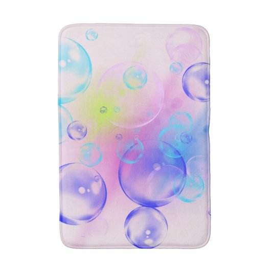 BUBBLES - Fractal Artカラフルの抽象芸術画像 –  バスマット (正面縦)
