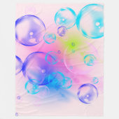 BUBBLES - Fractal Artカラフルの抽象芸術画像 – フリースブランケット (正面)