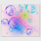 BUBBLES - Fractal Artカラフルの抽象芸術画像 – ラッピングペーパー (フラット)