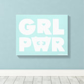 Bubbles: Girl Power キャンバスプリント (インサイチュ (ウッドフロア))
