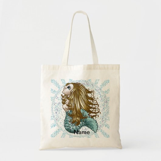 Bubbles Mystic Mermaid Tote Bag トートバッグ (正面)