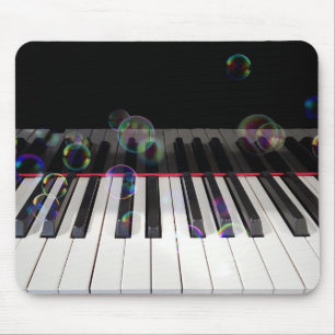 Bubbles On Piano Keyboard マウスパッド