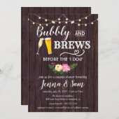 BubblyとBrewsの招待状、BubblesとBrews 招待状 (正面/裏面)