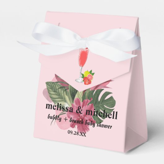 Bubbly brunch mimosa赤ちゃんシャワー感謝していユー フェイバーボックス (正面サイド)