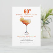Bubbly Drink 60th Birthday Partyへの招待 招待状 (スタンド正面)