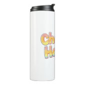 Bubbly Font "Choose Happy" Quote タンブラー (回転左)