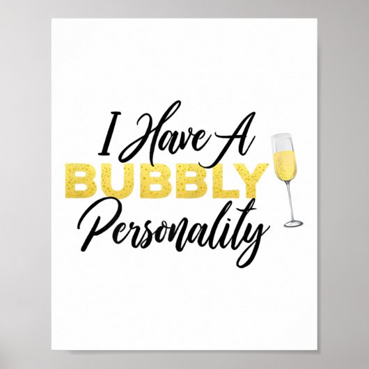 Bubbly Ity _ Champagne_wine Lover Quote  ポスター (正面)