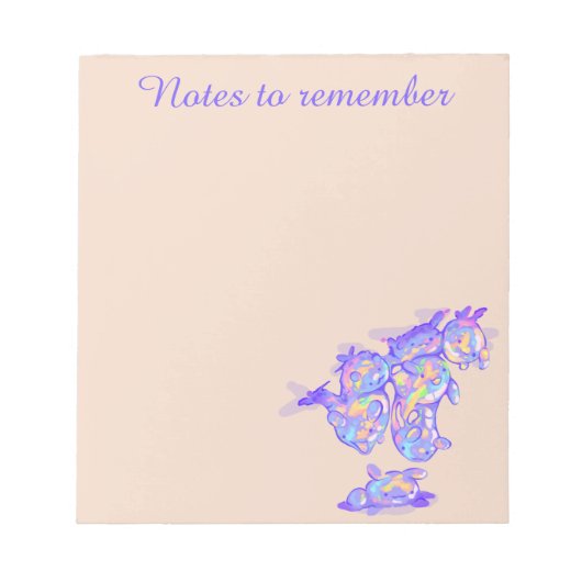 Bubbly notes to remember ノートパッド (正面)
