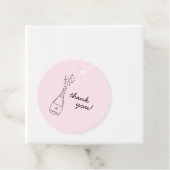 Bubbly Popping Champagne Bottle Bridal Shower フェイバータグ (インサイチュ)