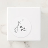 Bubbly Popping Champagne Bottle Bridal Shower フェイバータグ (インサイチュ)