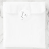 Bubbly Popping Champagne Bottle Bridal Shower ラウンドシール (バッグ)