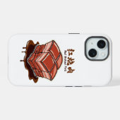 BubblyCuddle 赤い豚の角煮 iPhone 15ケース (裏面横)