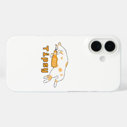 BubblyCudleビールキャット Case-Mate iPhoneケース (裏面 (横))