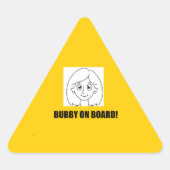 Bubby On Board! 三角形シール (正面)