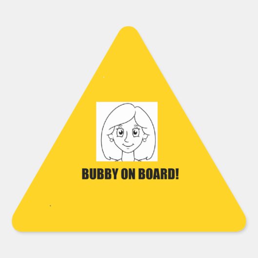 Bubby On Board! 三角形シール (正面)