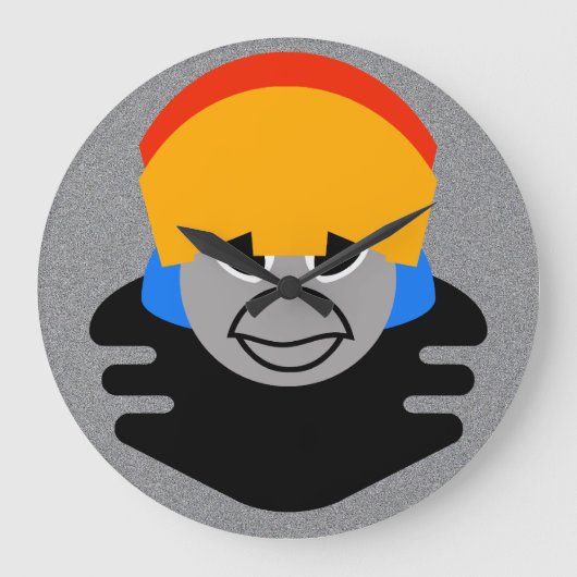 Bubla Chan Clupkitz Chroniker ラージ壁時計 (正面)