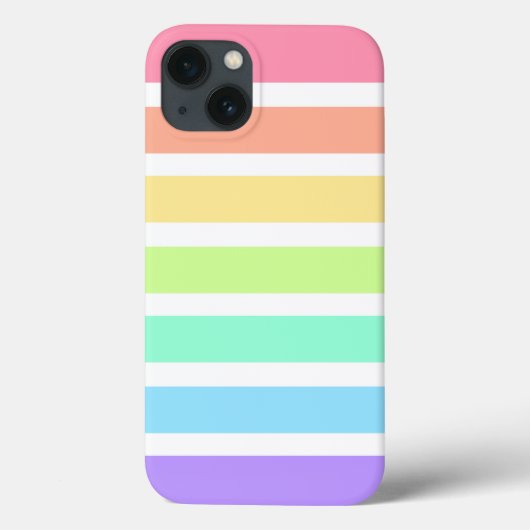 Bublegum rainbowと白いストライプケースメイトiPho Case-Mate iPhoneケース (裏面)