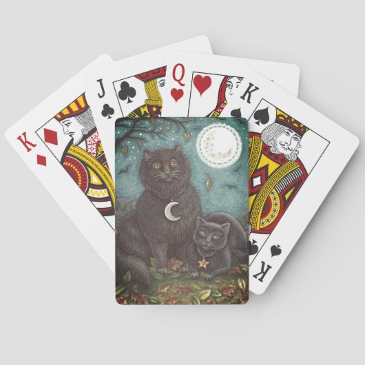 BUBO & PYEWACKET黒猫ハロウィーンフォークアート トランプ (裏面)