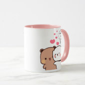 BubuとDudu Mugカップルパーソナライズされたギフト マグカップ (正面右)