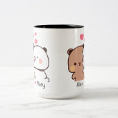 BubuとDudu Mug – カップルパーソナライズされたギフト ツートーンマグカップ (中央)