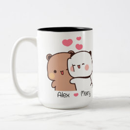 BubuとDudu Mug – カップルパーソナライズされたギフト ツートーンマグカップ