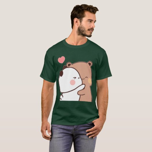 Bubu Dudu Cute Couple Cartoon funny Tシャツ (正面フル)