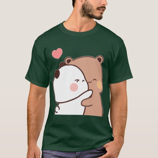 Bubu Dudu Cute Couple Cartoon funny Tシャツ (正面)