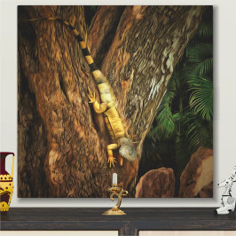 Bucerias Iguana 1069アート キャンバスプリント