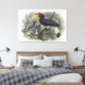 Buceros rhinoceros キャンバスプリント (インサイチュ (寝室))