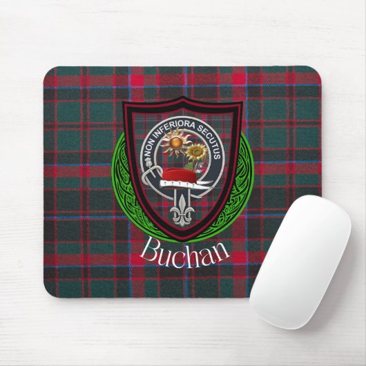 Buchan Scottish Clan Tartan and Crest マウスパッド (マウス)
