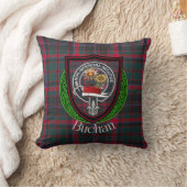 Buchan Scottish Clan Tartan & Crest クッション (ブランケット)