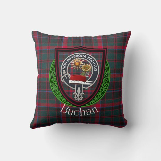 Buchan Scottish Clan Tartan & Crest クッション (裏面)