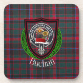 Buchan Scottish Clan Tartan & Crest コースター (正面)