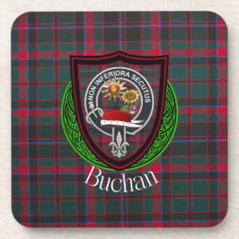 Buchan Scottish Clan Tartan & Crest コースター