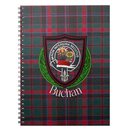 Buchan Scottish Clan Tartan & Crest ノートブック (正面)