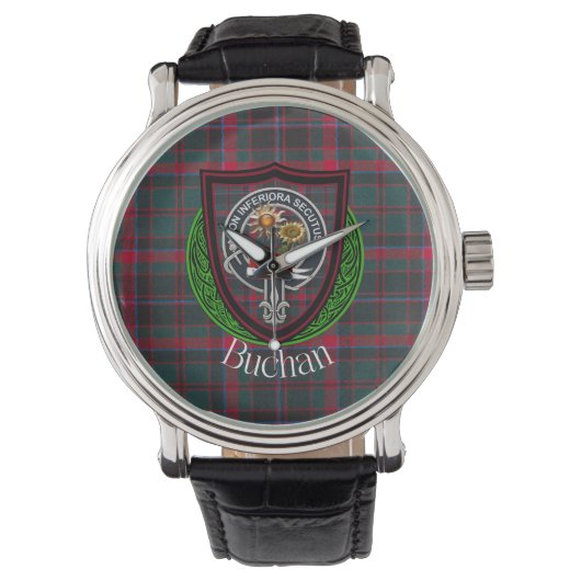 Buchan Scottish Clan Tartan & Crest 腕時計 (正面)