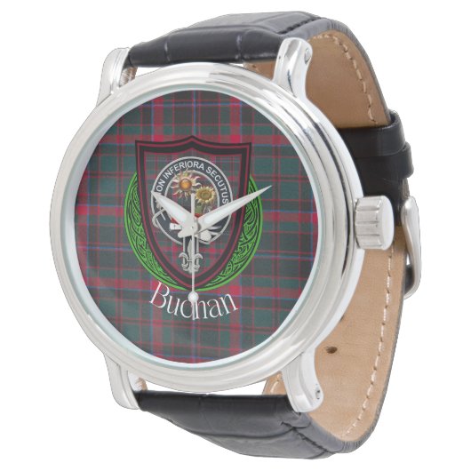 Buchan Scottish Clan Tartan & Crest 腕時計 (アングル)