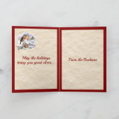 Buchan Stag & Robin Tartan Personalized  シーズンカード (内部)