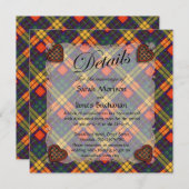 Buchananのスコットランドの一族のタータンチェック-格子縞 招待状 (正面/裏面)