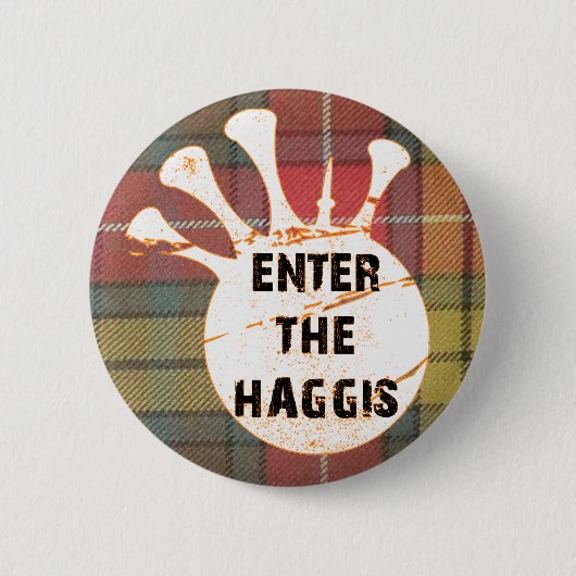 BUCHANANのタータンチェックボタン 缶バッジ (正面)