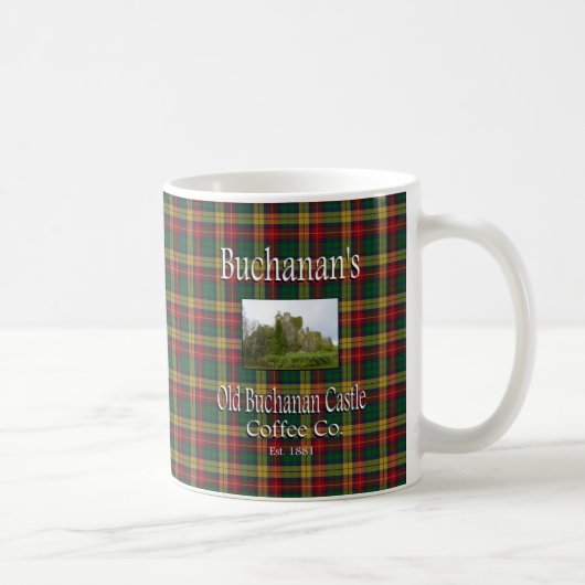 Buchananの古いBuchananの城のコーヒーCo. コーヒーマグカップ (右)